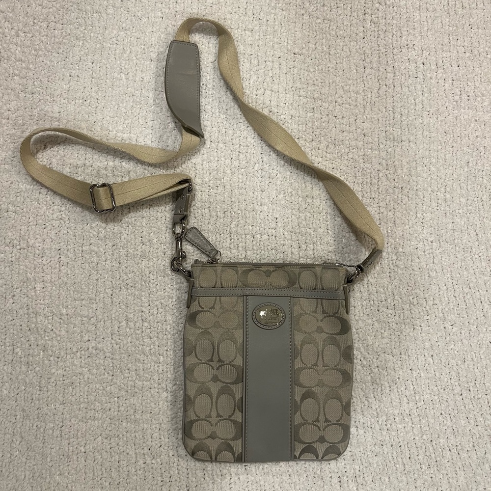 Grey Coach Crossbody Bag